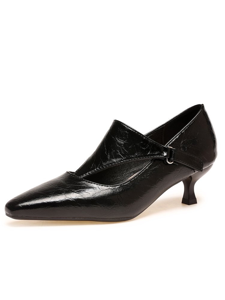 Kitten Heel Women - Women's Dark Retro Kitten Heel Pumps