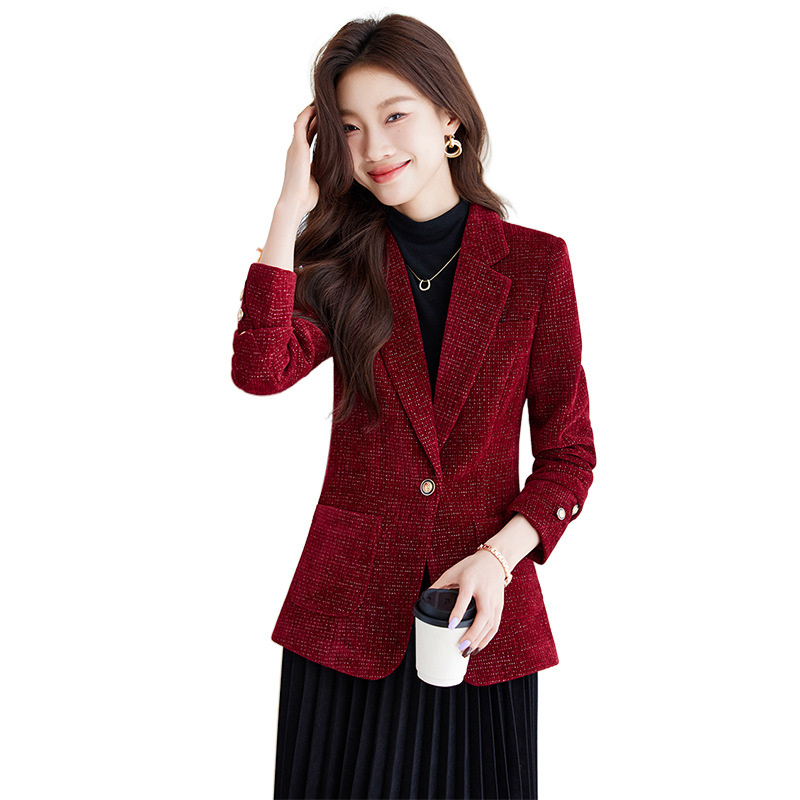 Women'S Red Formal Wear - Ladies Blazer Coat Women Black Red