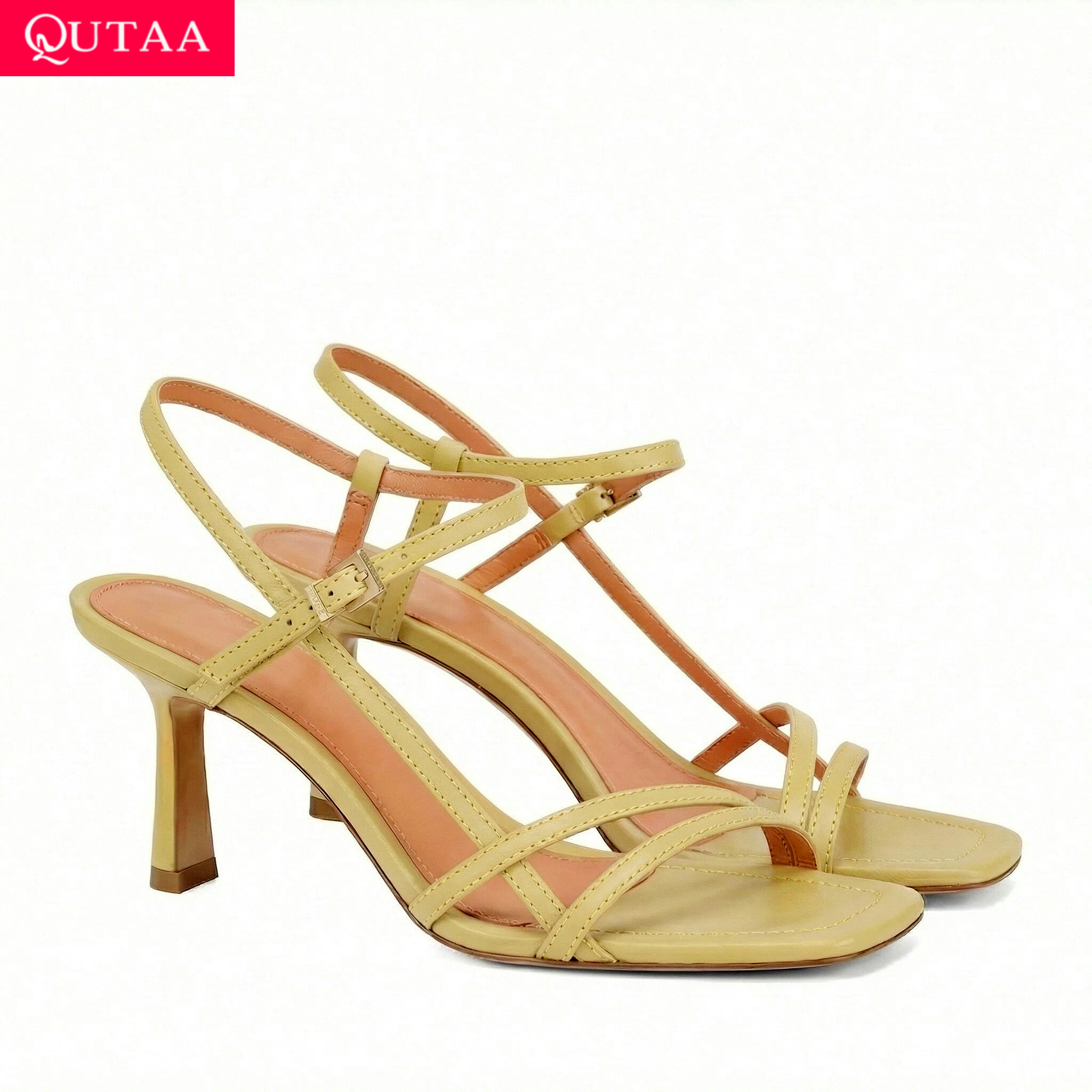 Kitten Heel Women - QUTAA Fashion High Heels Women Summer