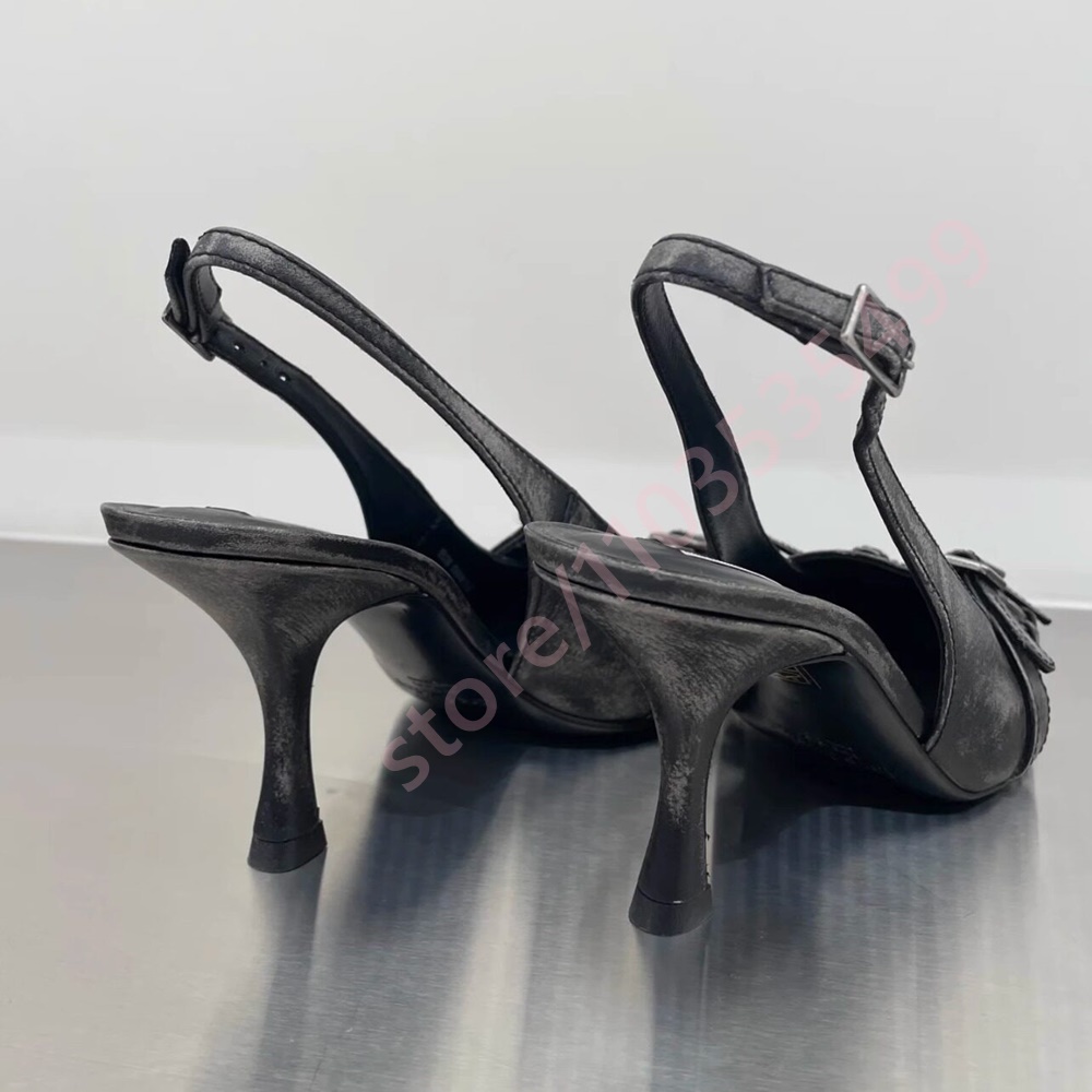Women's Vintage Black Grey Dis - Kitten Heel Women ulasan dan harga