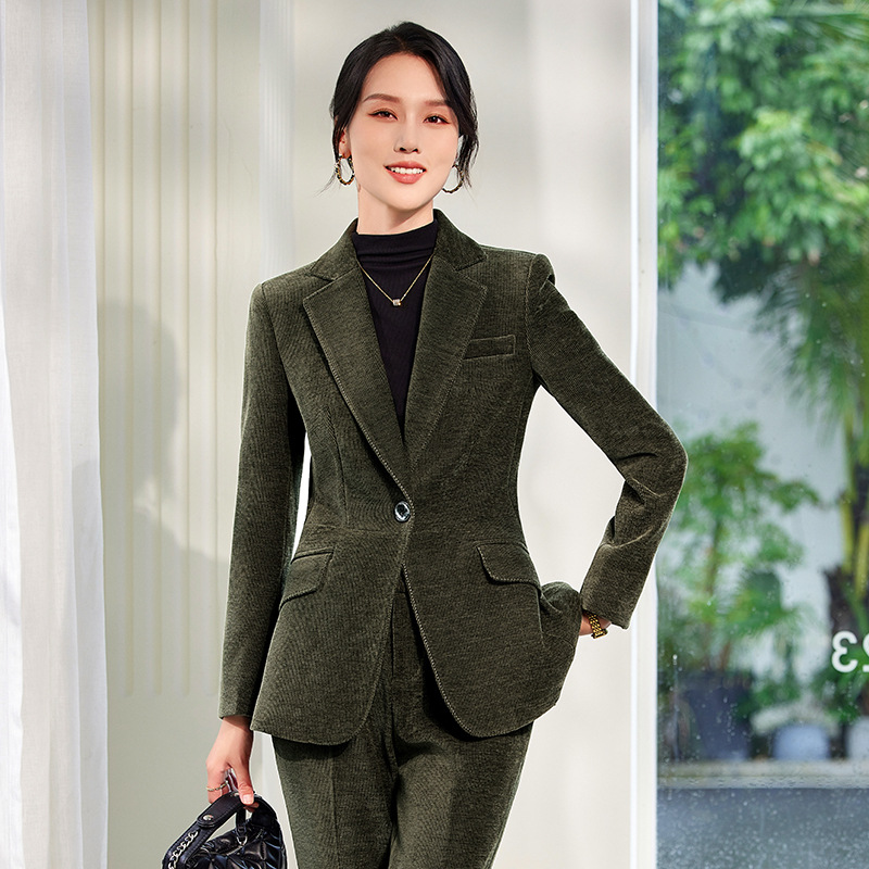 2024 Autumn New Corduroy Elega - Women Formal Wear Blazers ulasan dan harga