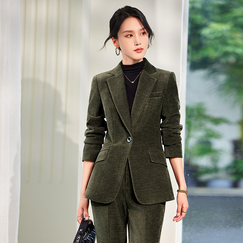 2024 Autumn New Corduroy Elega - Women Formal Wear Blazers ulasan dan harga