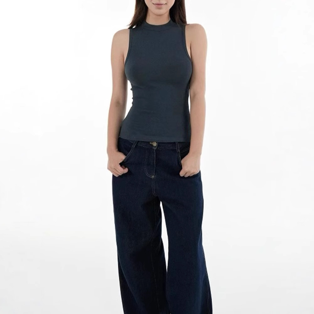 Retro Sport Semi High Neck Sle - Women'S Formal Evening Wear Tops ulasan dan harga