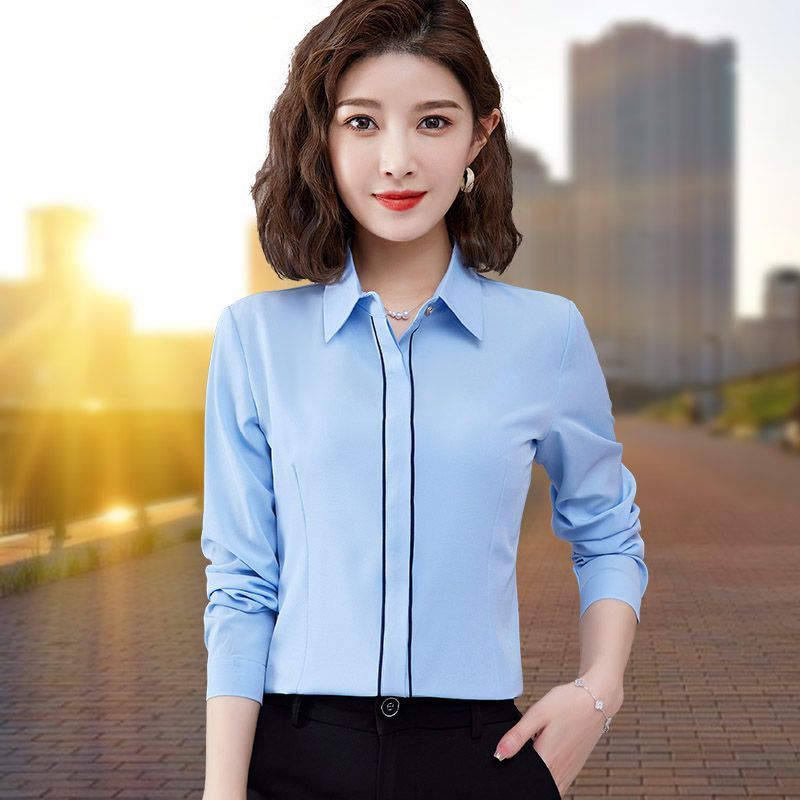 White Shirt Women's Long-sleev - Women Formal Wear White Shirt ulasan dan harga