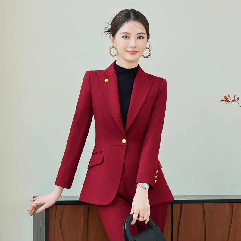 Red Suit Set for Women, Autumn - Women'S Red Formal Wear ulasan dan harga