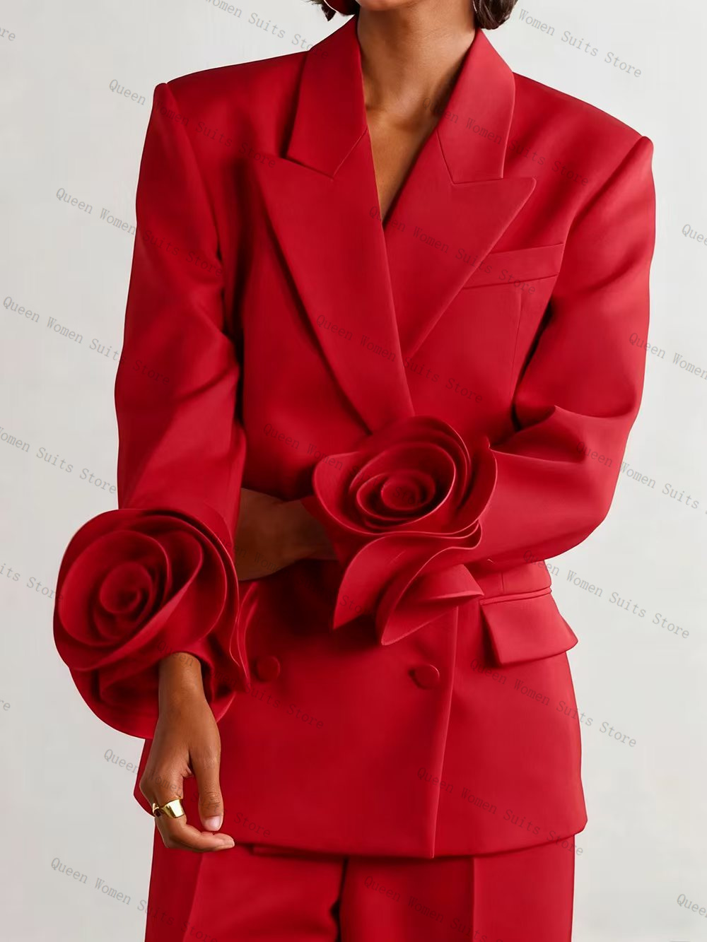 Luxury Red Women Suit Set 2 Pc - Women'S Red Formal Wear ulasan dan harga