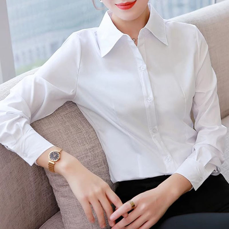 White Slim Fit Formal Office L - Women Formal Wear Korean ulasan dan harga