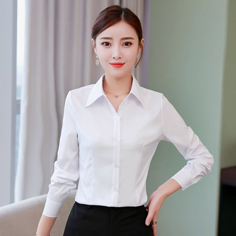 White Slim Fit Formal Office L - Women Formal Wear Korean ulasan dan harga