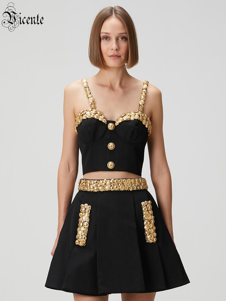 VC Black Two Piece Set Dress w - Women'S Formal Evening Wear Tops ulasan dan harga