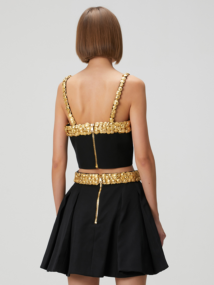 VC Black Two Piece Set Dress w - Women'S Formal Evening Wear Tops ulasan dan harga