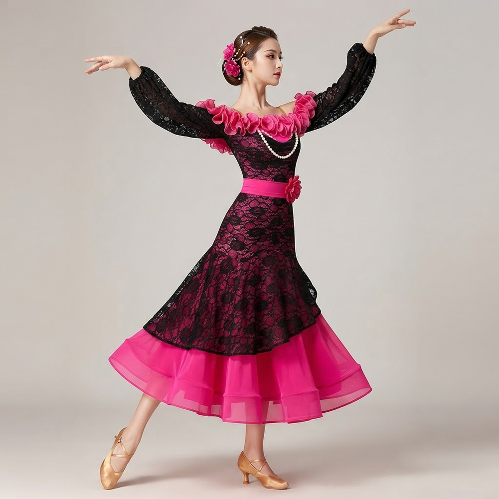 Women's Rose Red Ballroom Danc - Women'S Red Formal Wear ulasan dan harga