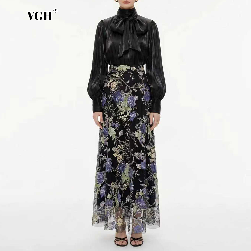 VGH Elegant Chic Black Floral  - Formal Wear Women Us ulasan dan harga