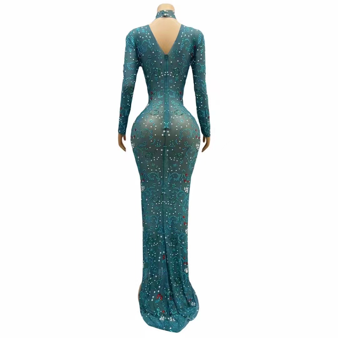 Sexy Stage luxurious Blue Gree - Women'S Red Formal Wear ulasan dan harga