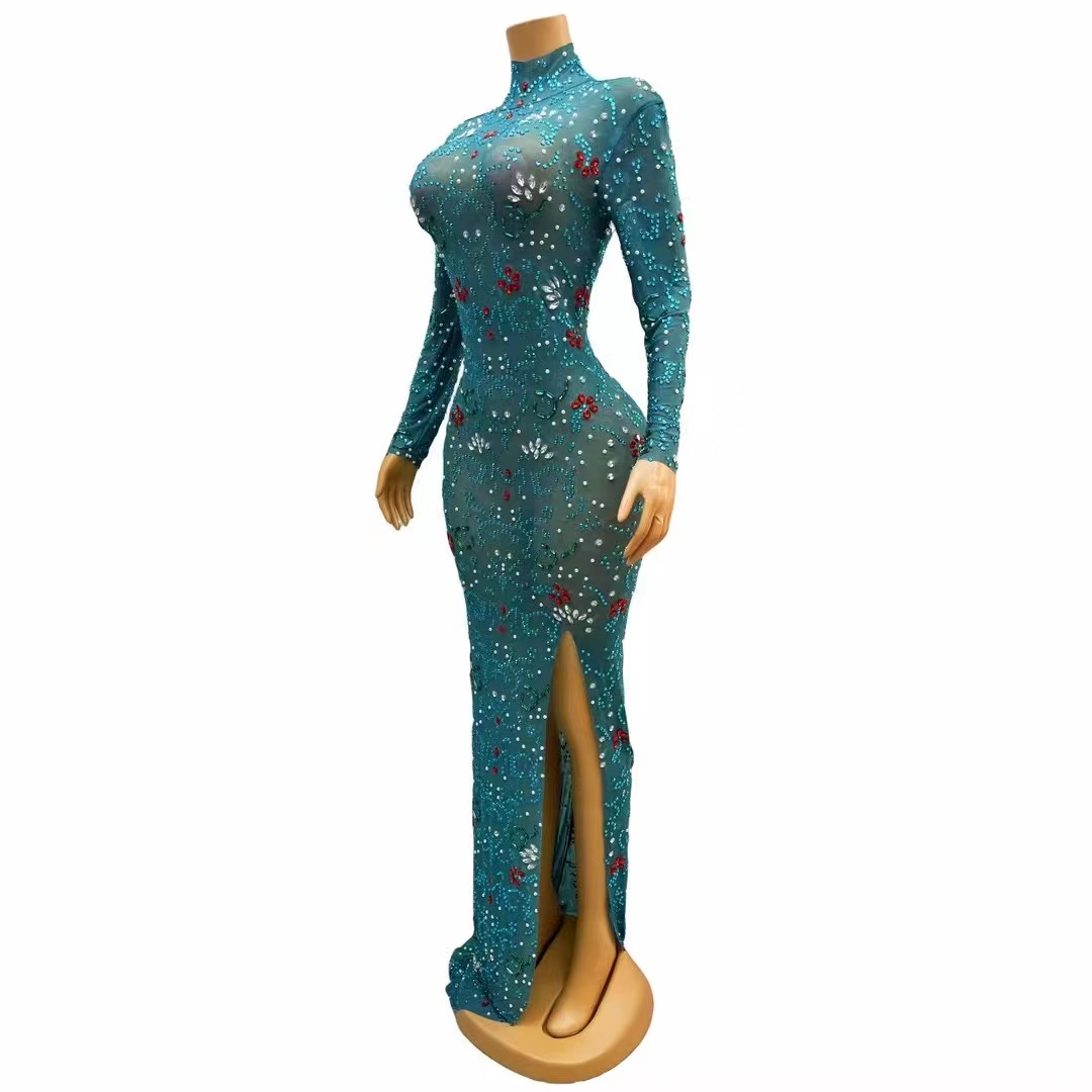 Sexy Stage luxurious Blue Gree - Women'S Red Formal Wear ulasan dan harga