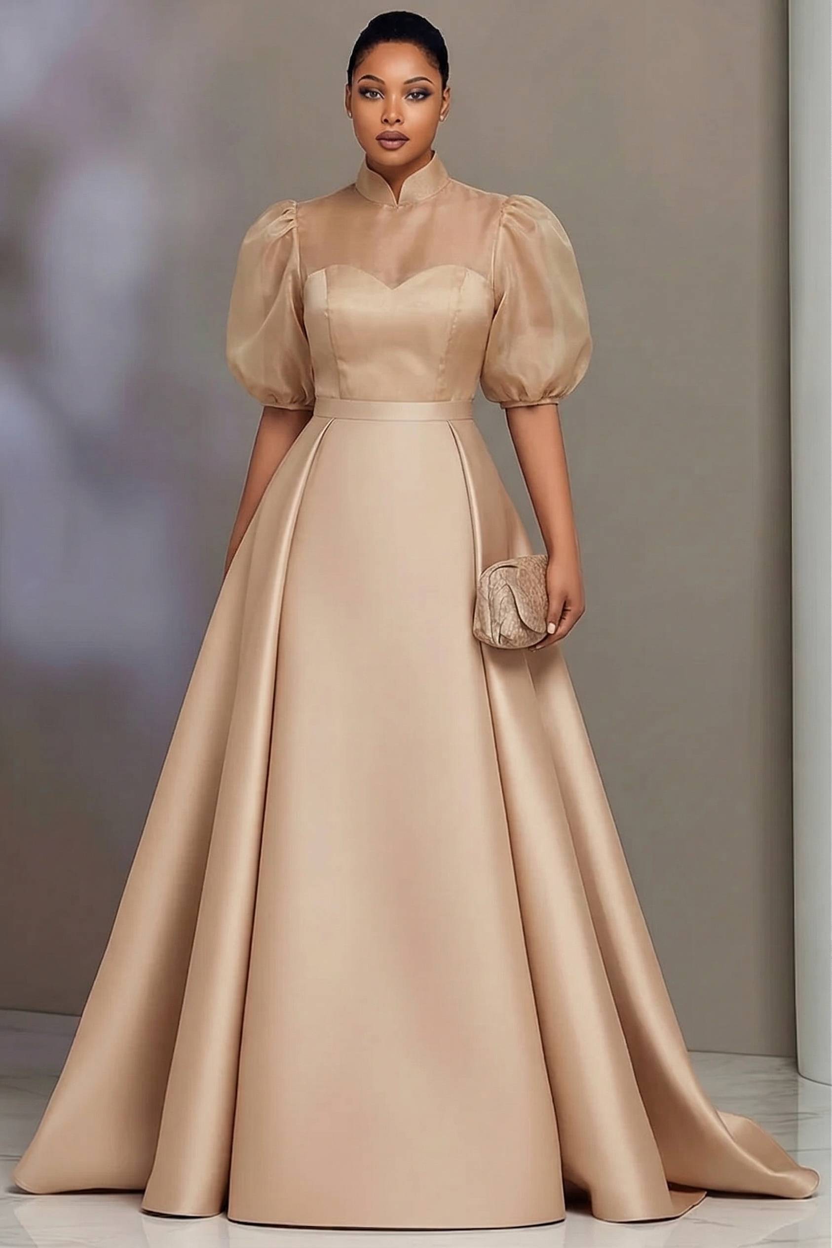 Plus Size Elegant Satin Prom D - Women Formal Wear Dress ulasan dan harga
