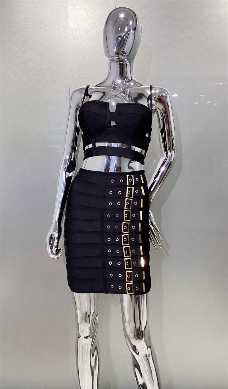Black White Bandage Women Prom - Women'S Formal Evening Wear Tops ulasan dan harga