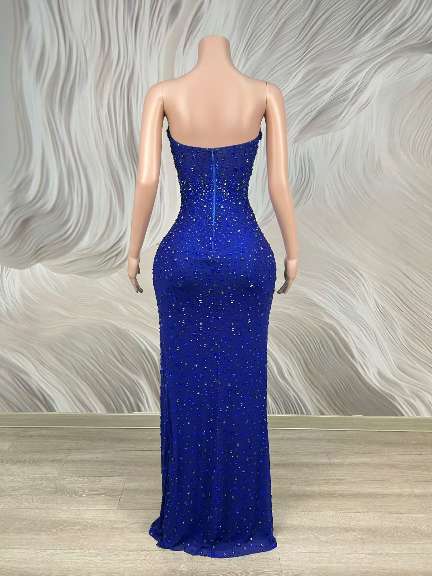 Sparkly Rhinestone Blue Strapl - Women'S Red Formal Wear ulasan dan harga